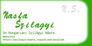 nasfa szilagyi business card