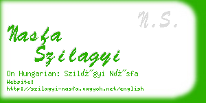 nasfa szilagyi business card